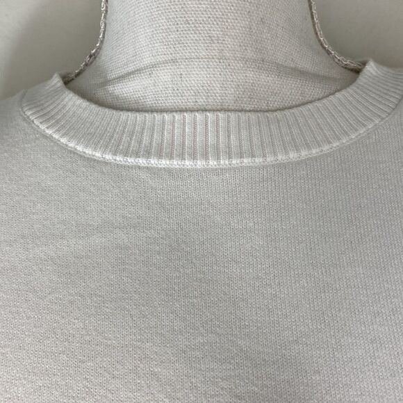 NWOT The Loft White crochet long sleeve pullover top - Picture 6 of 9
